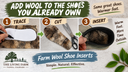 Felted Wool Shoe Inserts - The Living Farm