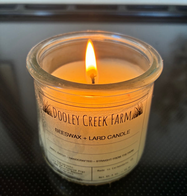 Lard and Beeswax Candles