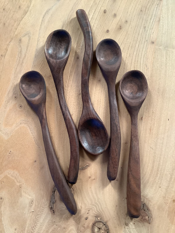 Small Black Walnut Serving Spoon