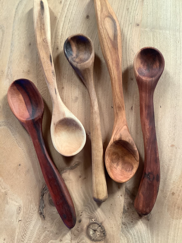 Small Fruit Wood Serving Spoon