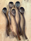 Large Black Walnut Wooden Serving Spoon