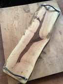 Walnut Charcuterie Board with Metal Handels