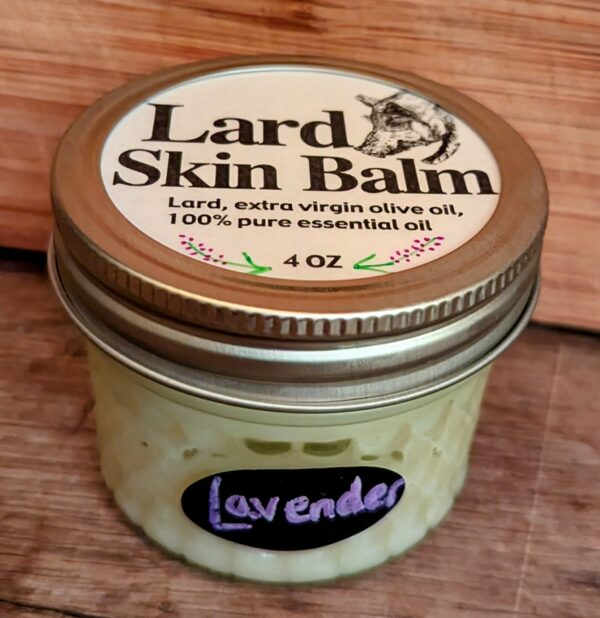 4 oz Lavender Lard Skin Balm