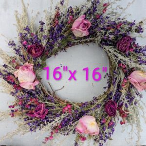 Dried Rose Wreath - 16X16