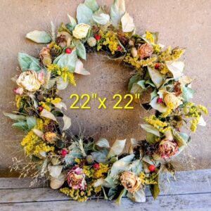 Pastel Floral Wreath - 22X22