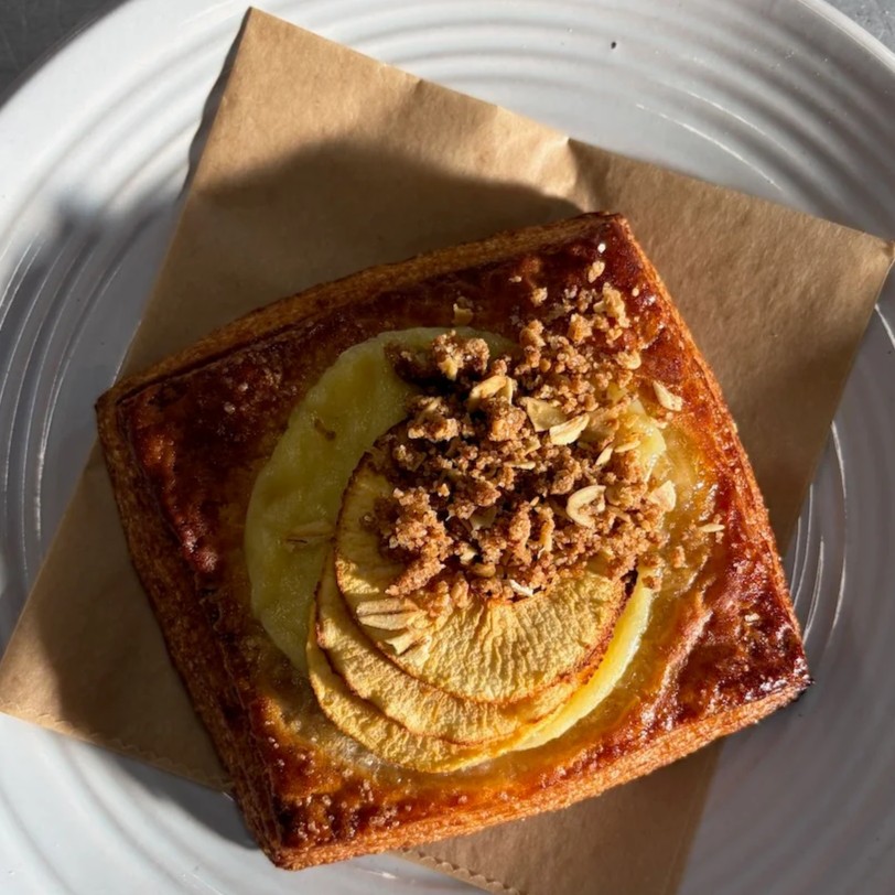 apple custard danish square