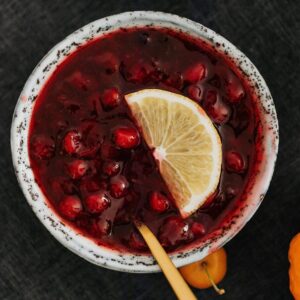 Honey Sweetened Cranberry Sauce