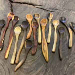 Small Wooden Hand-Carved Spoons