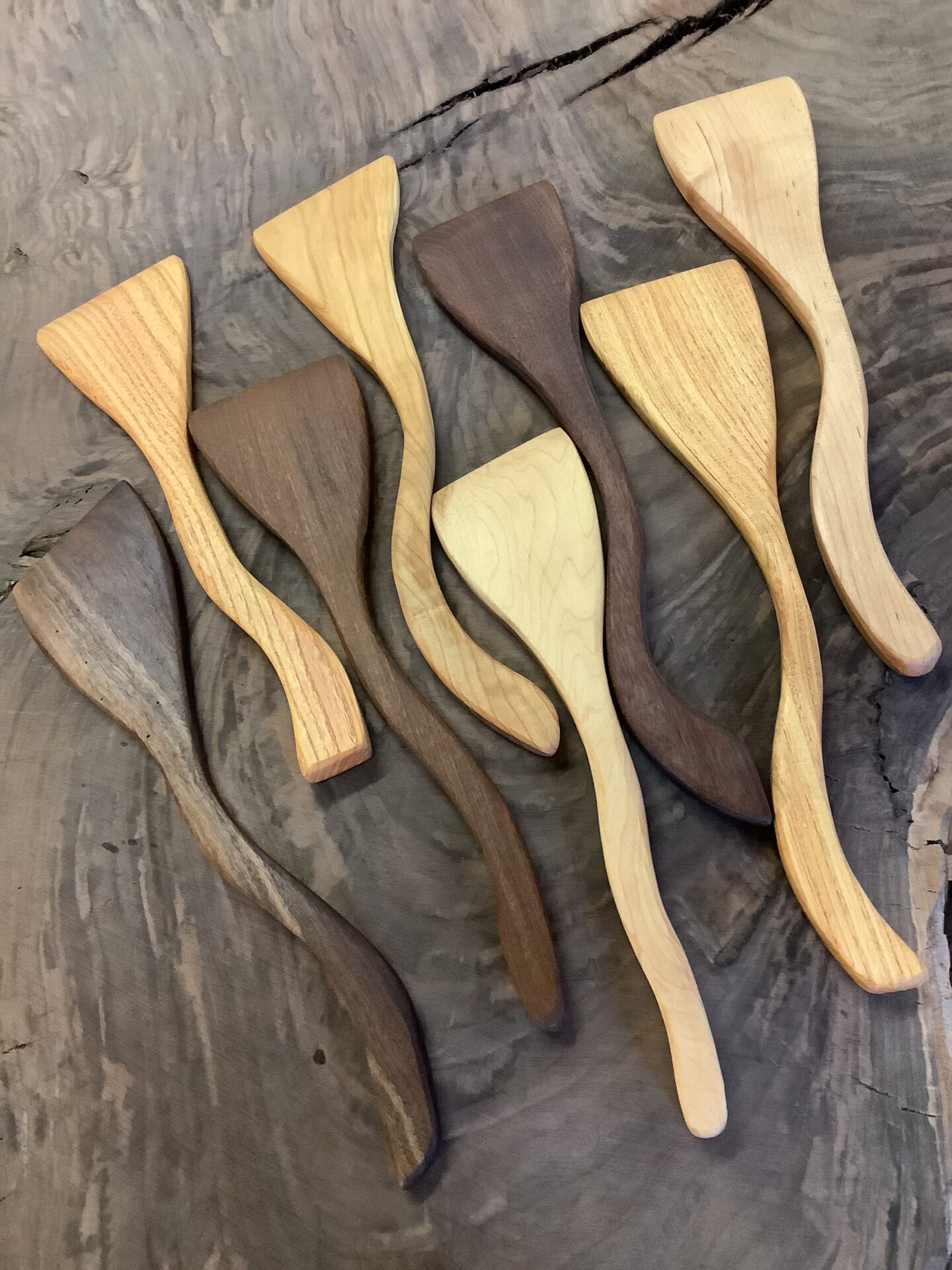 Hand-Carved Wooden Spatula