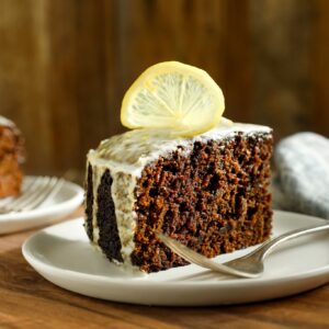 Gingerbread Tea Cake with Lemon Glaze